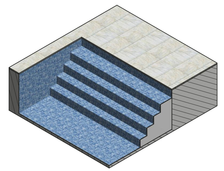 Endetrappe 3 m komplet